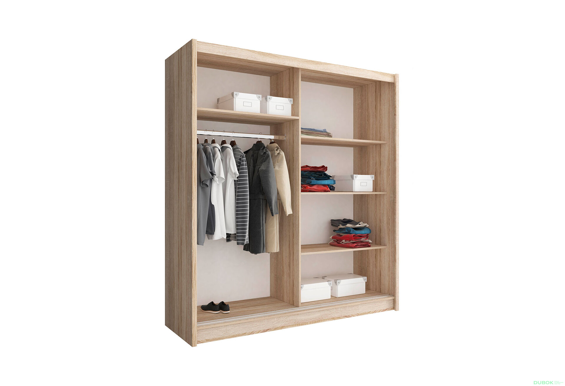 Fotografie 2 - Skříň Maja ALU 180 dub sonoma