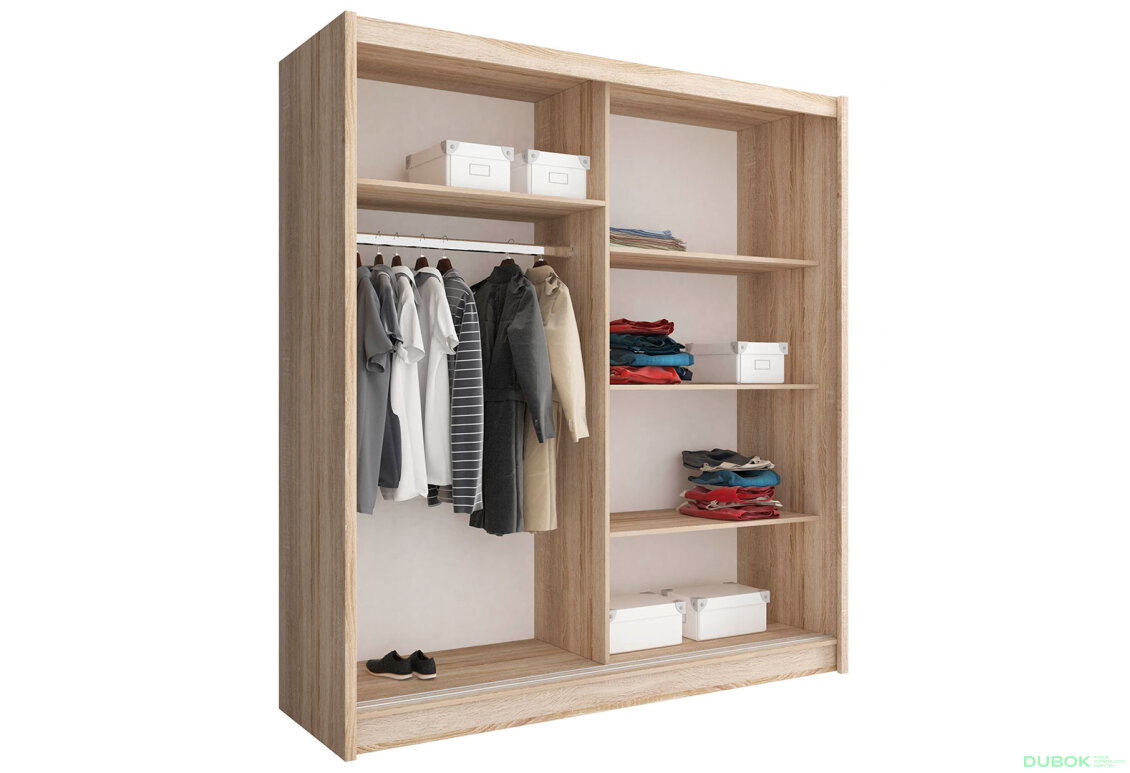 Fotografie 2 - Skříň Maja ALU 180 dub sonoma