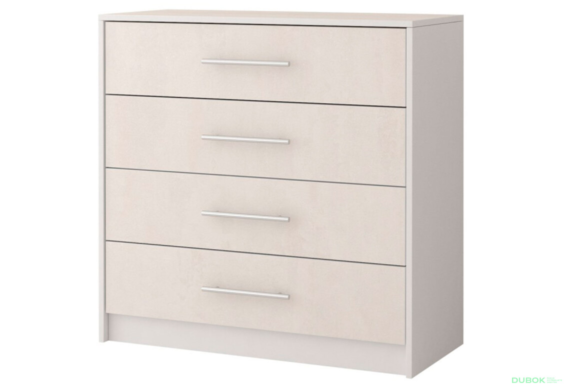 Komoda 4S Aurelia silk / bílý Idczak meble