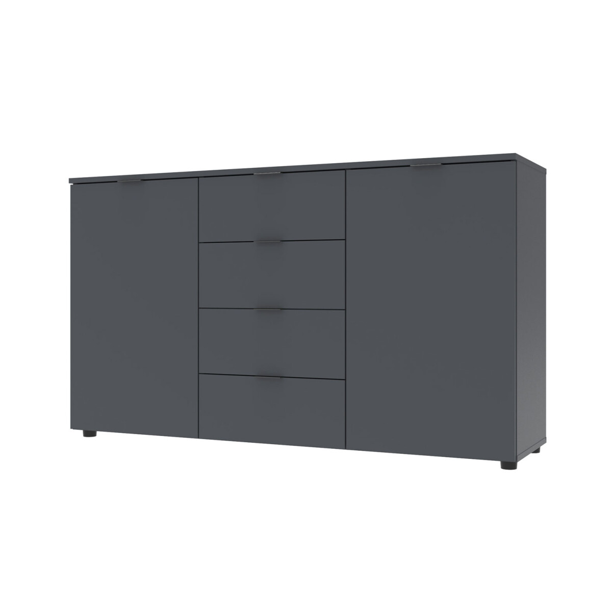 

Komoda s dvířky a 4 zásuvkami Ron 5 140 cm Grafit