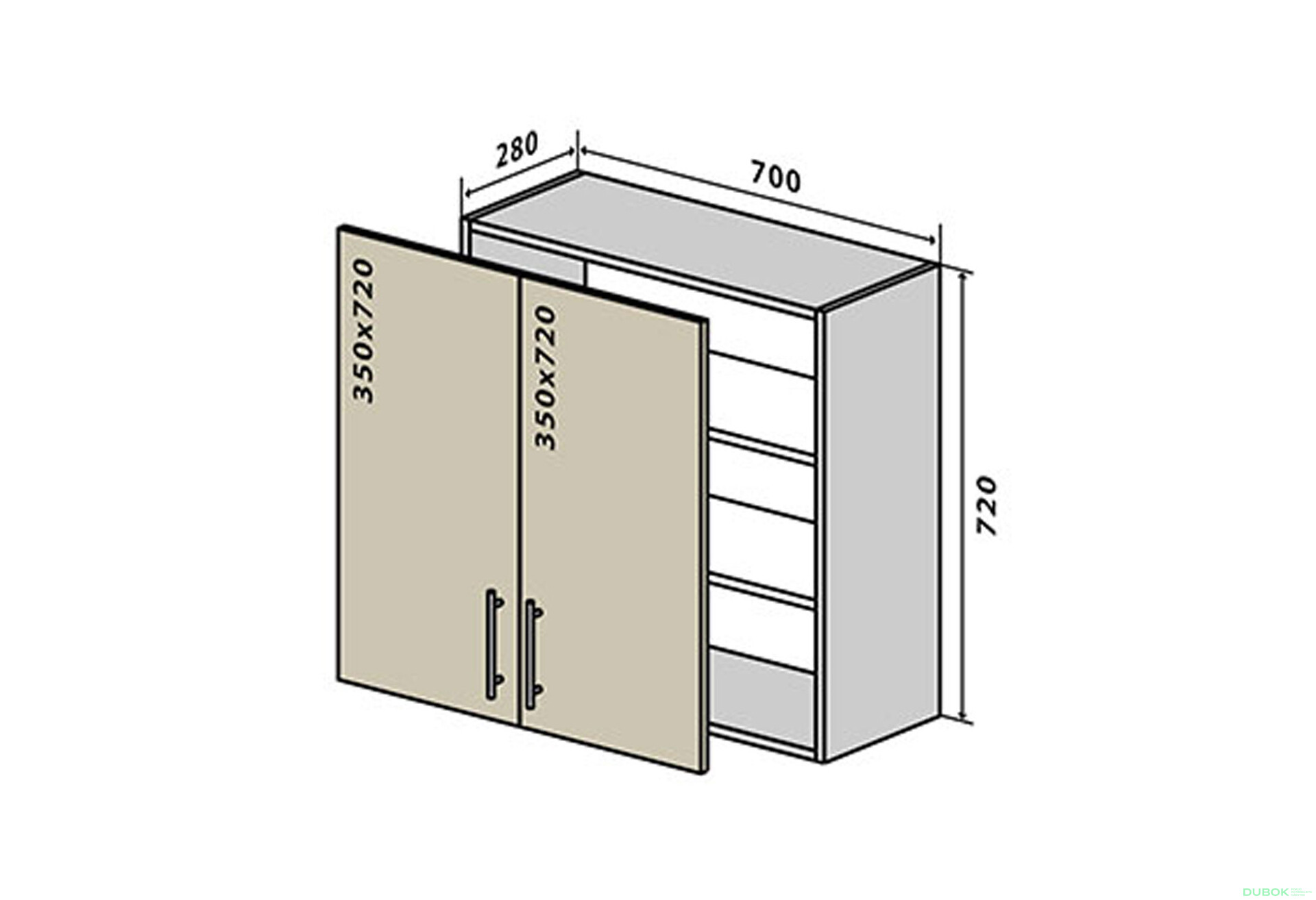 V86 Skříňka 2D 70 Lori / Lori - Fotografie 1 Fotografie 1 - V86 Skříňka 2D 70 Lori / Lori