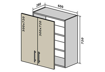 V6 Skříňka 2D 60