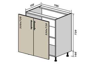 N43 Skříňka 2D 70 Lori / Lori