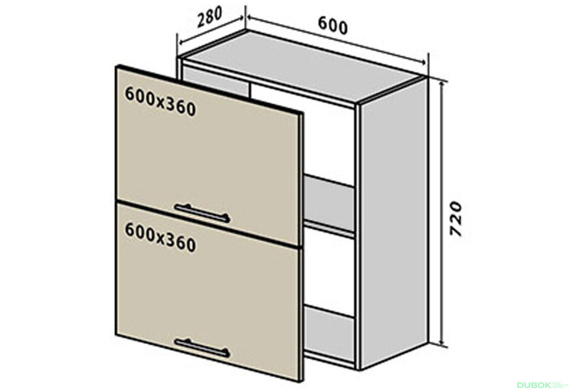 V20 Skříňka 2D 60 Lori / Lori