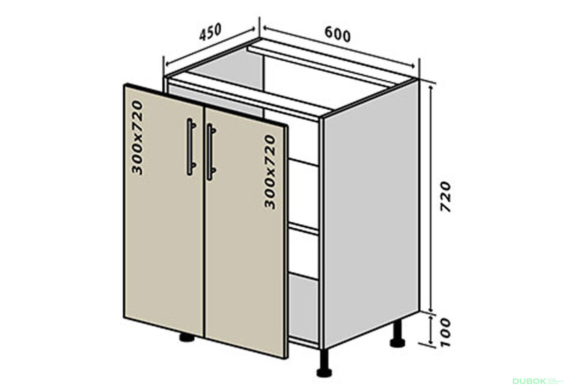 N6 Skříňka 2D 60 Lori / Lori