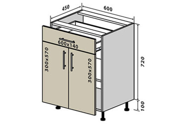 N30 Skříňka 1Š2D 60 Lori / Lori