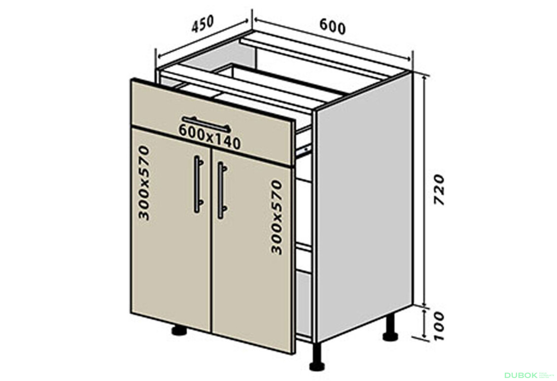 N30 Skříňka 1Š2D 60 Lori / Lori