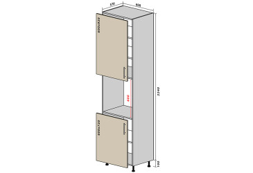 N20 skříňka (horní f60x92-1ks, dolní f60x72-1ks) New Lori / Lori