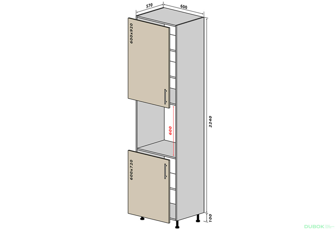 N20 skříňka (horní f60x92-1ks, dolní f60x72-1ks) New Lori / Lori