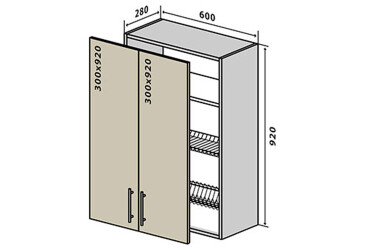 V47 Skříňka 2D 60 Sušák Lori / Lori