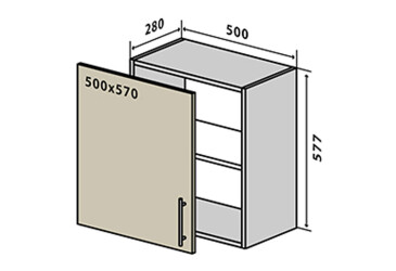 V52 Skříňka 1D 50