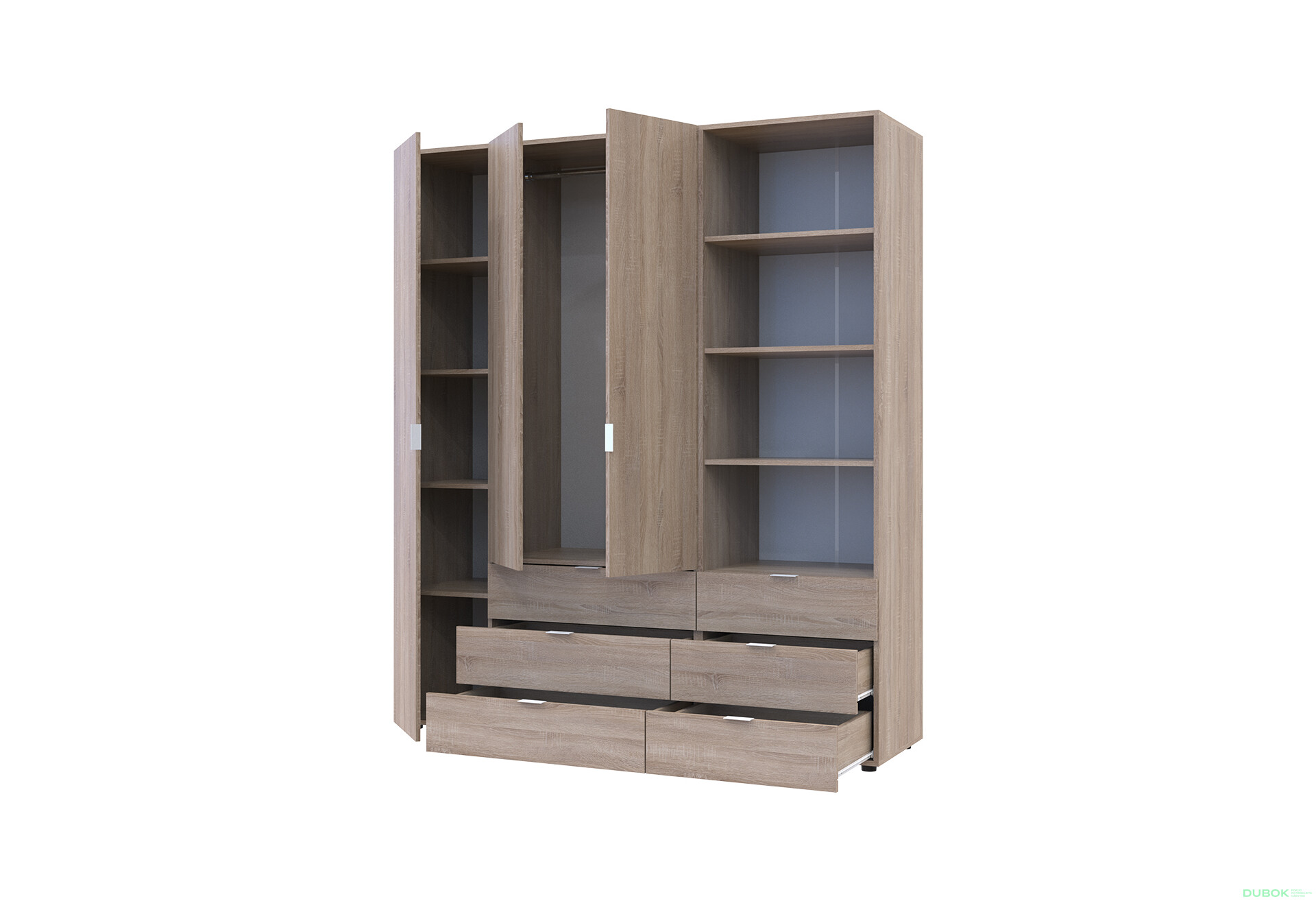 Skříň 3D s regálem se zásuvkami Gelar 176.2 cm dub sonoma - Fotografie 2 Fotografie 2 - Skříň 3D s regálem se zásuvkami Gelar 176.2 cm dub sonoma