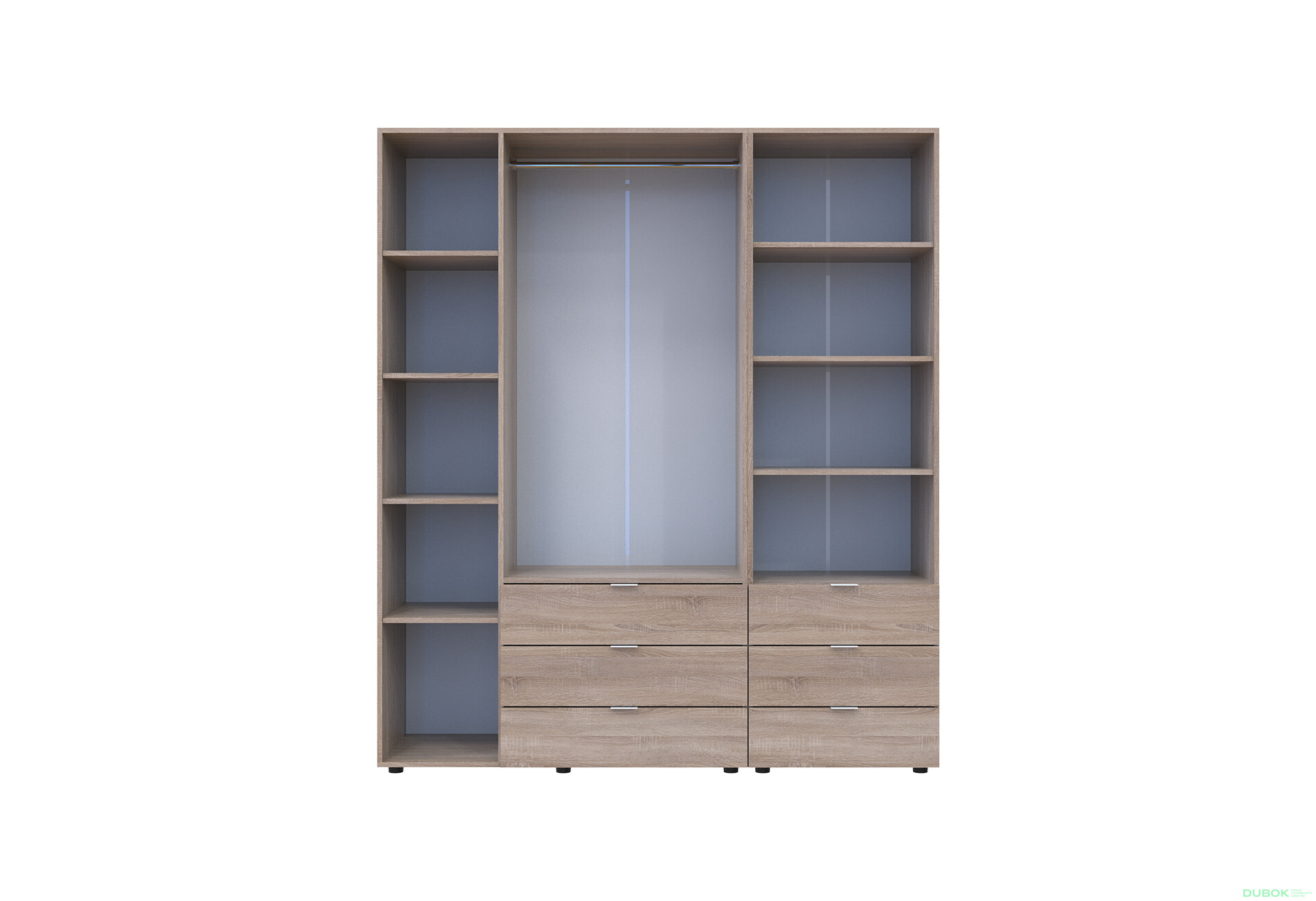 Skříň 3D s regálem se zásuvkami Gelar 176.2 cm dub sonoma - Fotografie 5 Fotografie 5 - Skříň 3D s regálem se zásuvkami Gelar 176.2 cm dub sonoma