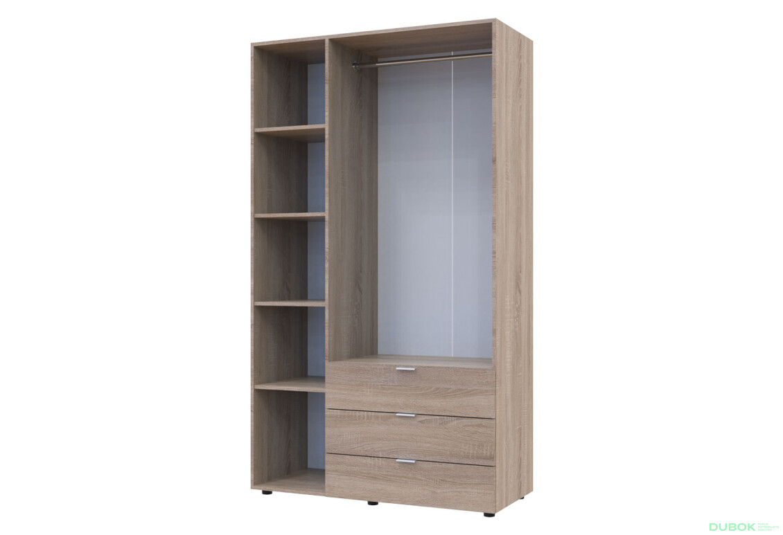 Skříň třídveřová Gelar 116.2 cm Dub sonoma