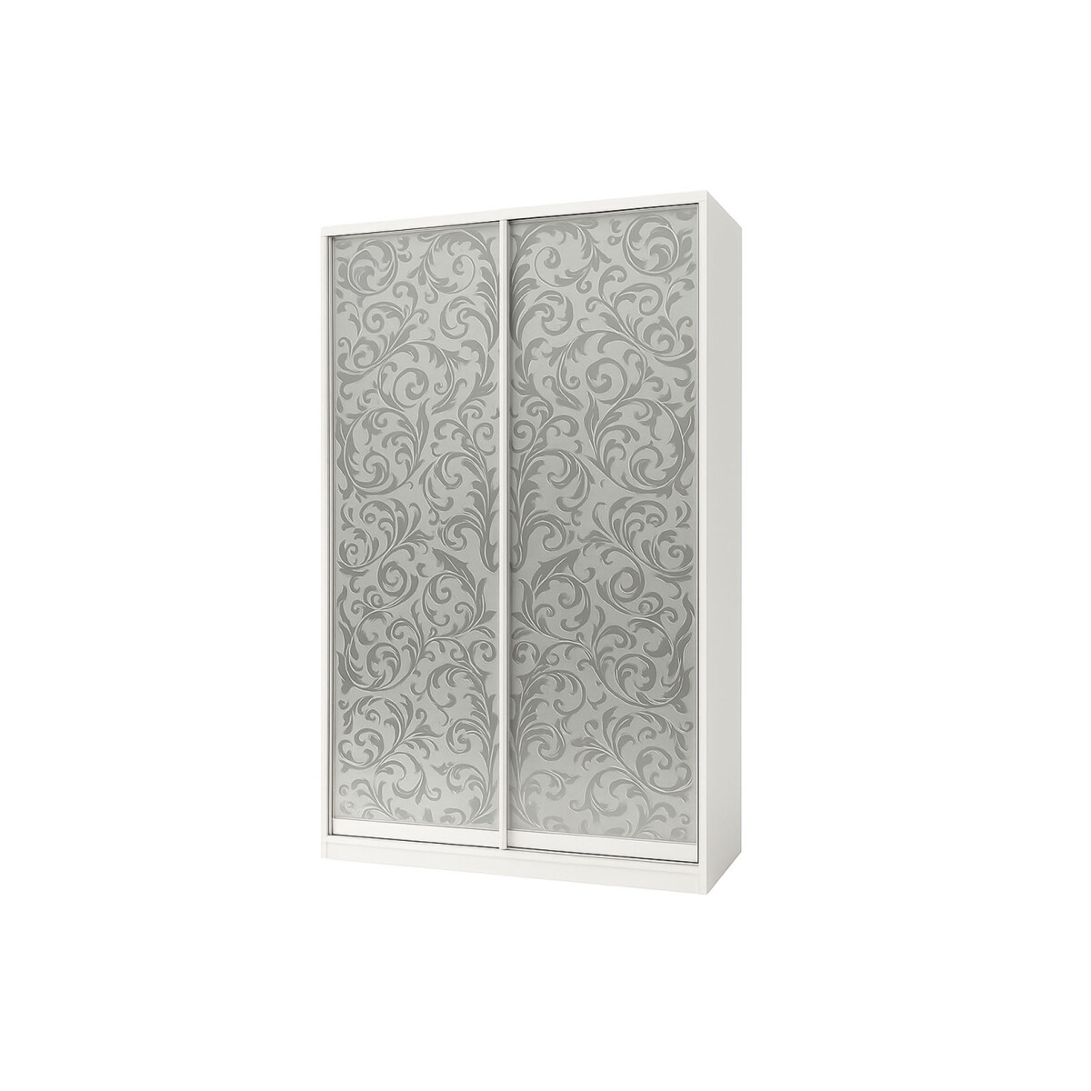 

Skříň Rim-Veneziano 2D 1,4 m bílá s fasádami umělecké matování, dekor 725LR matné pozadí