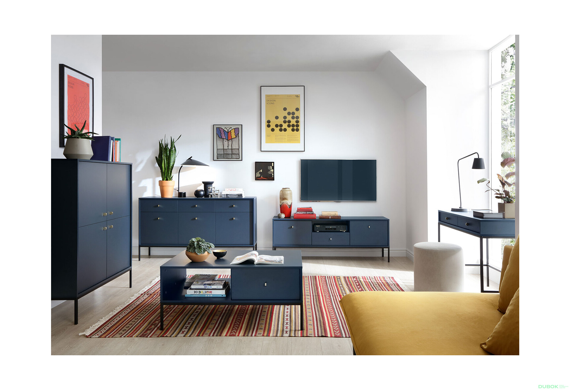 Série do obývacího pokoje Mono granat - Fotografie 1 Fotografie 1 - Série do obývacího pokoje Mono granat