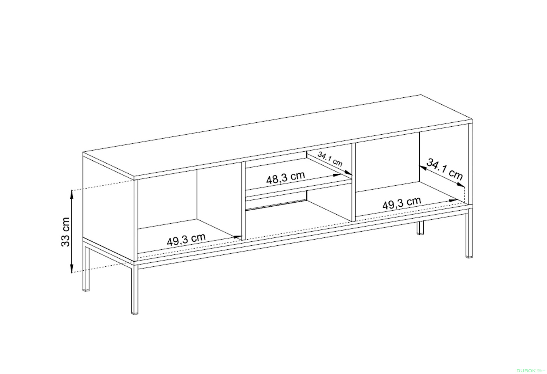Fotografie 11 - TV stolek MRTV154 Mono granat