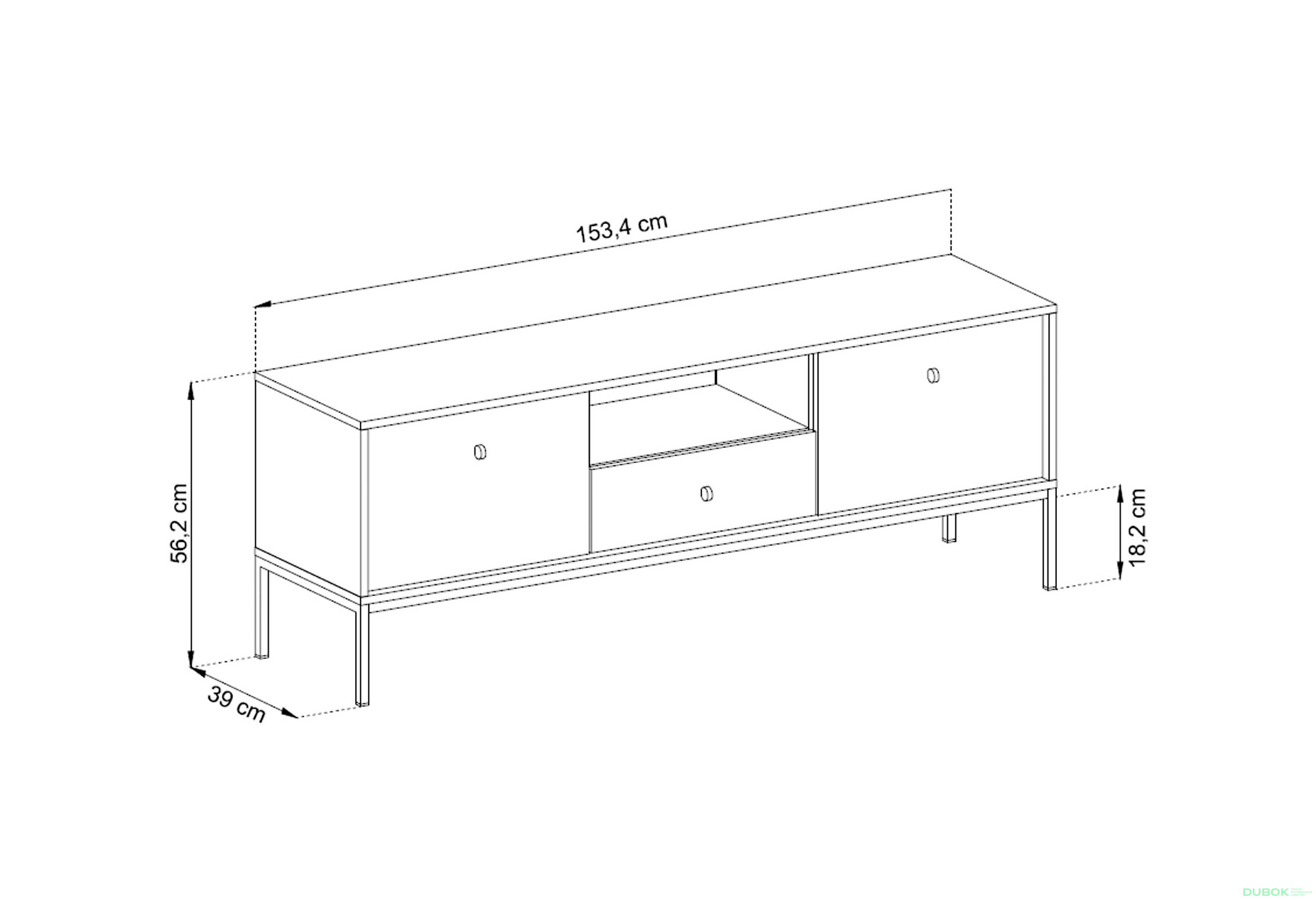 Fotografie 12 - TV stolek MRTV154 Mono granat