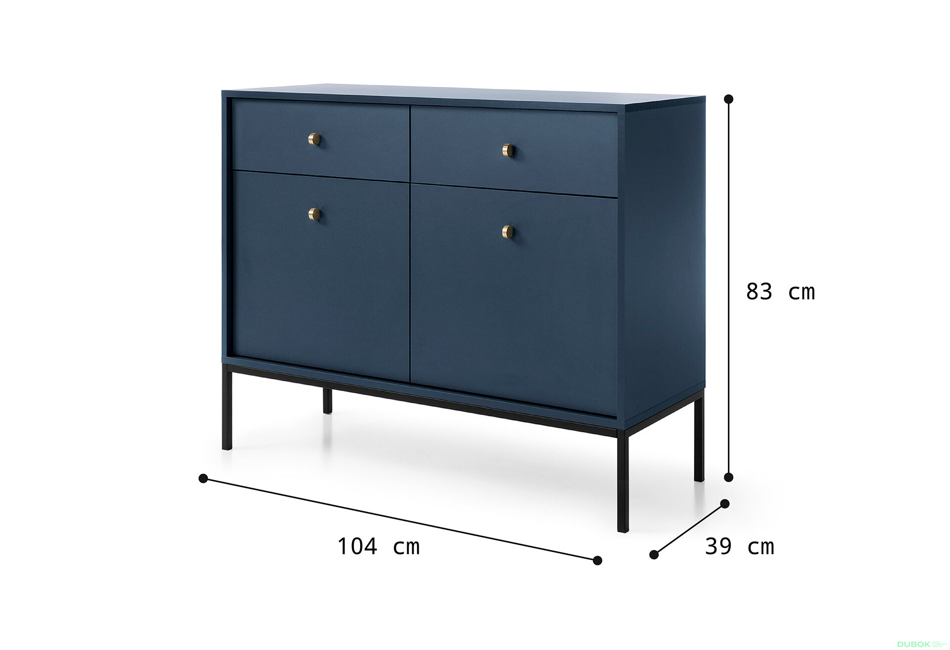 Fotografie 6 - Komoda MKSZ104 Mono granat