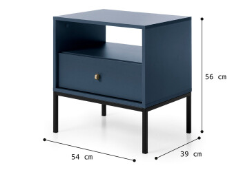 Noční stolek MS54 Mono granat