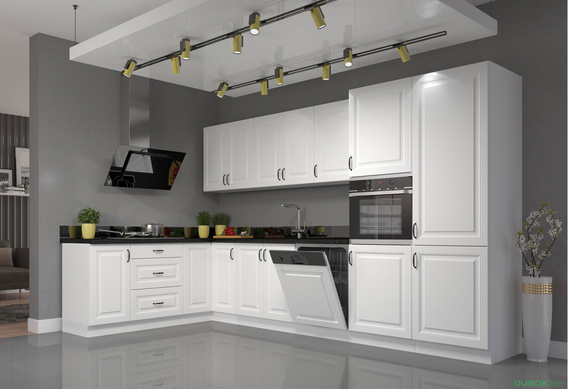 Modulární kuchyně Stilo bílý / bílý