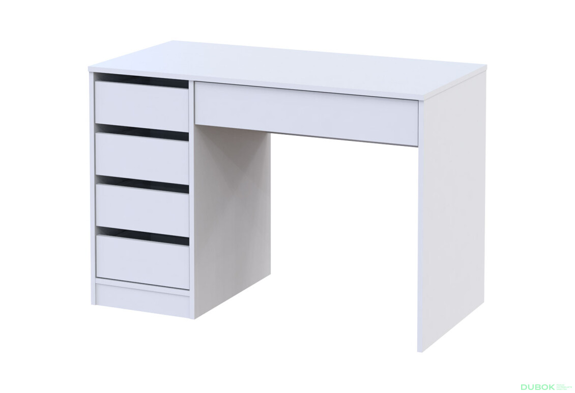 Psací stůl s levou montáží Profi 110 cm bílý
