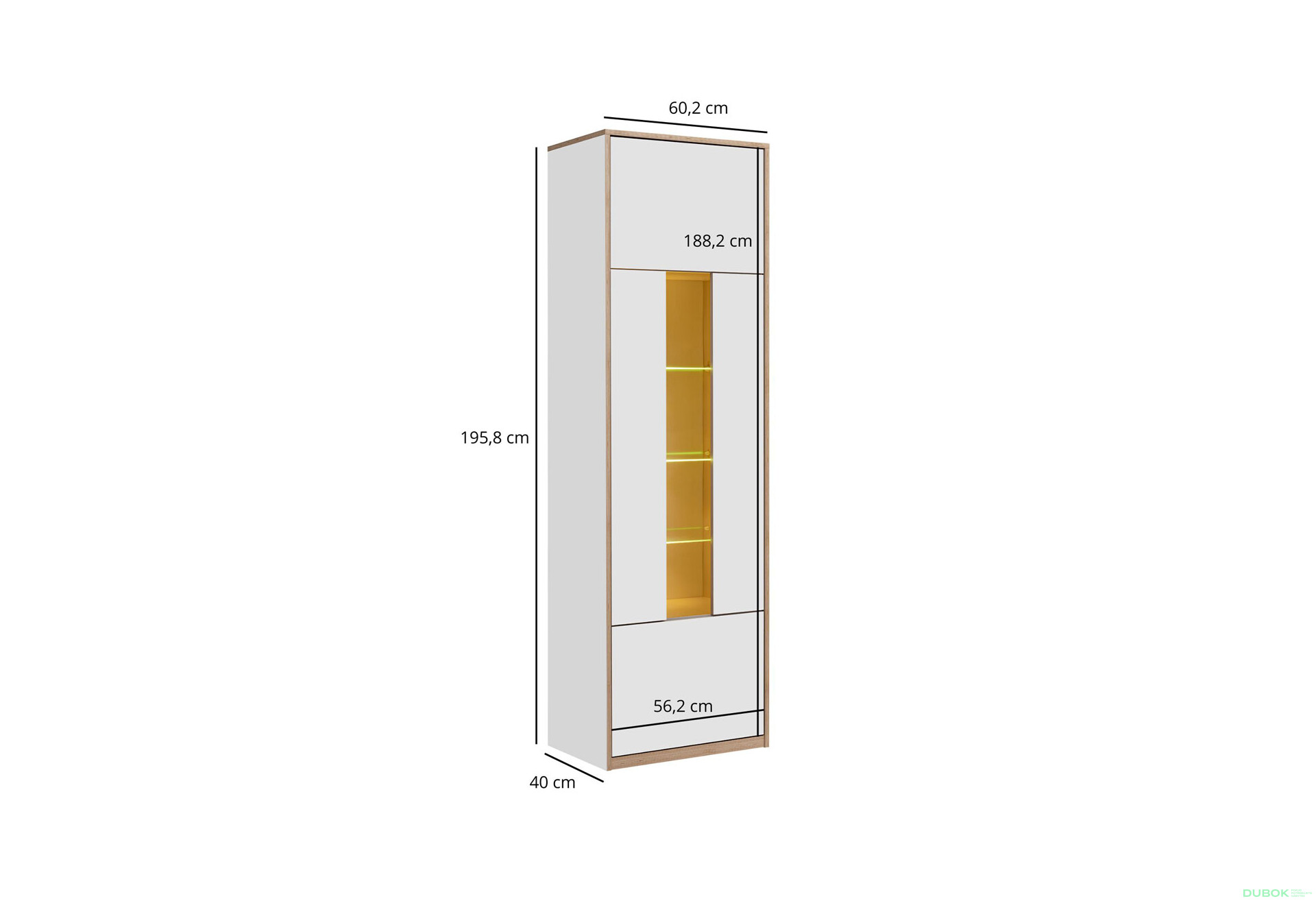 Vitrína 1w bílý Complex - Fotografie 7 Fotografie 7 - Vitrína 1w bílý Complex