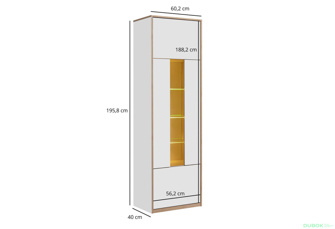 Vitrína 1w bílý Complex - Fotografie 7 Fotografie 7 - Vitrína 1w bílý Complex