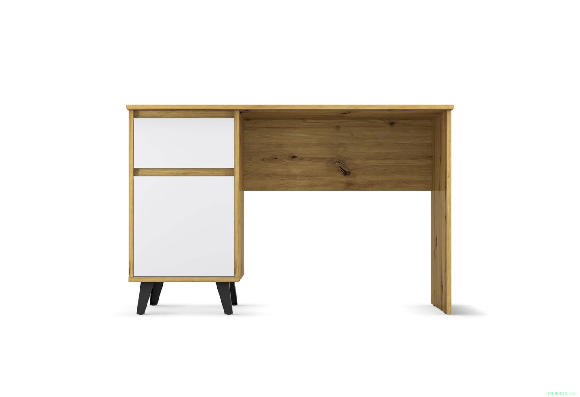 Fotografie 2 - Psací stůl BORG 1d1s/120 dub artisan / bílý