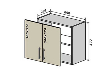 V53 Skříňka 2D 60