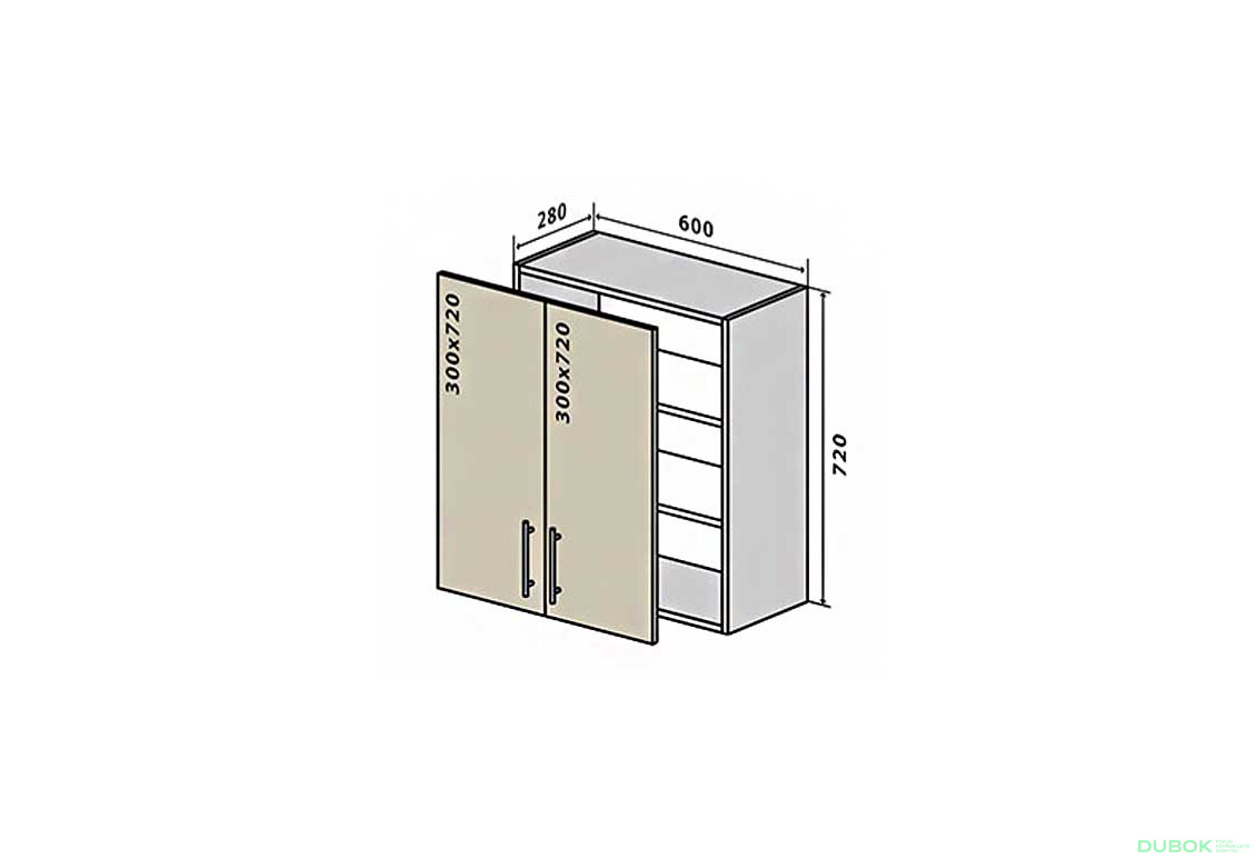 V6 Skříňka 2D 60 Interno Gloss