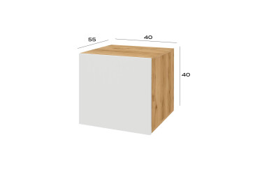 Fotografie Nástavec na skříň 40 cm dub apalačský / nymphaea alba