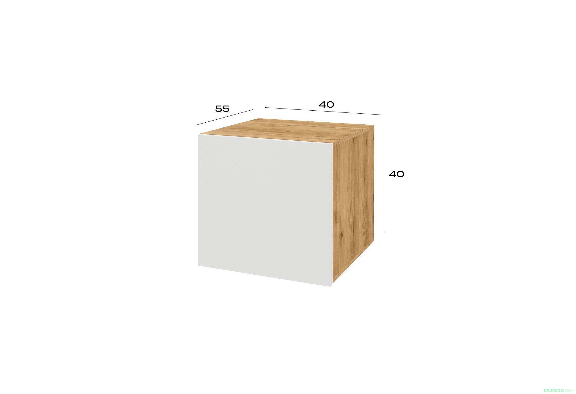 Fotografie 2 - Nástavec na skříň 40 cm dub apalačský / nymphaea alba Space