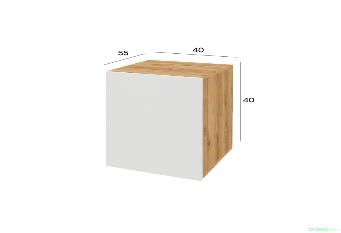 Fotografie 2 - Nástavec na skříň 40 cm dub apalačský / nymphaea alba Space