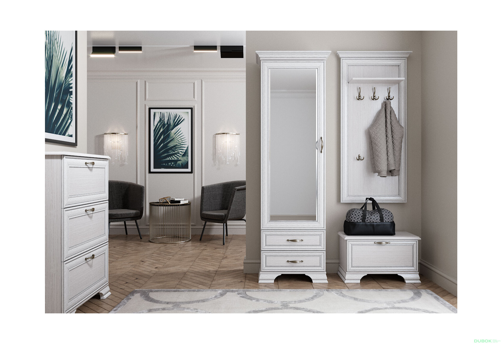 Fotografie 1 - Předsíňová sestava I woodline krém Tiffany