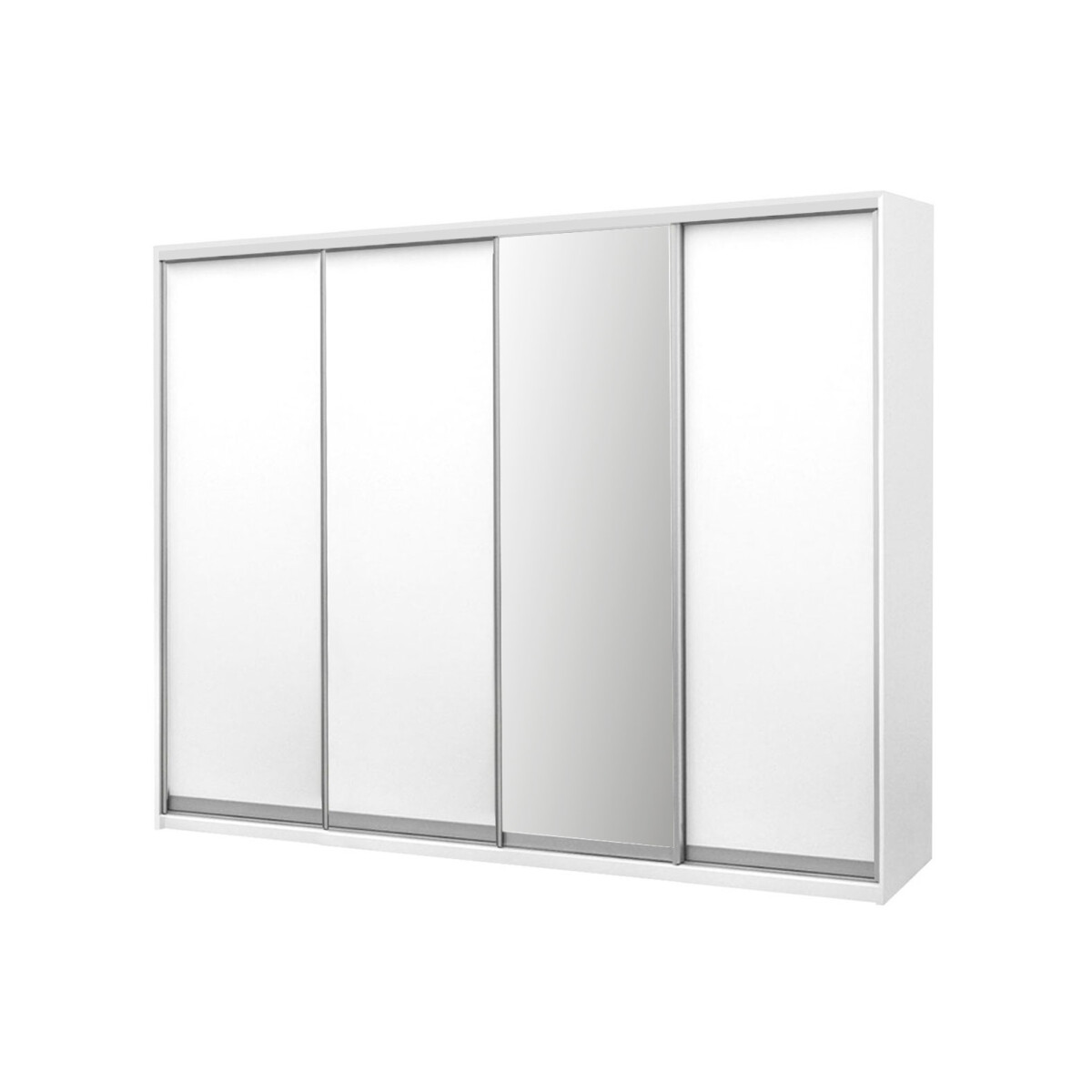 

Skříň s posuvnými dveřmi Komforto 3 DTD + 1 zrcadlo 270x240x60 cm Bílá