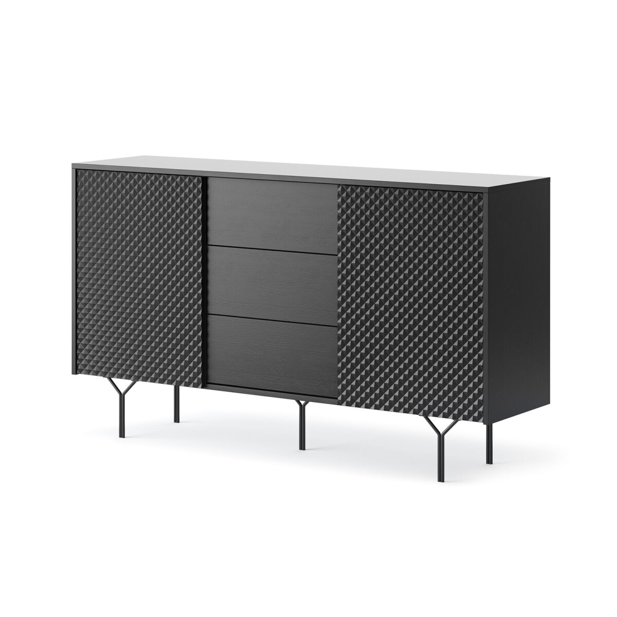 

Komoda KSZ144 2D černý + černý noha Raven