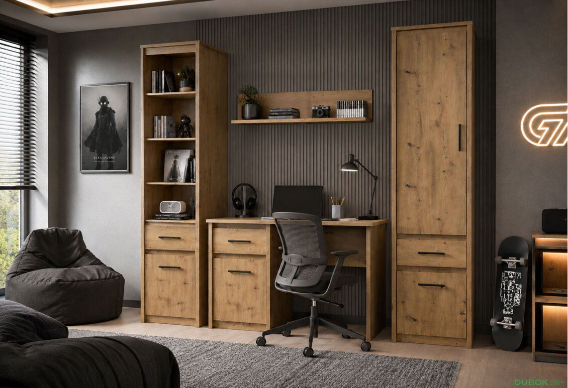 Kancelářská sestava 2.3 m dub artisan Ayson