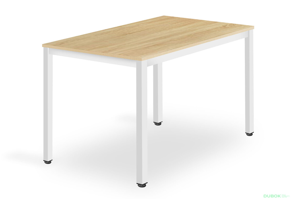 Stůl TESSA 120cm x 60cm - dub / bílé nohy