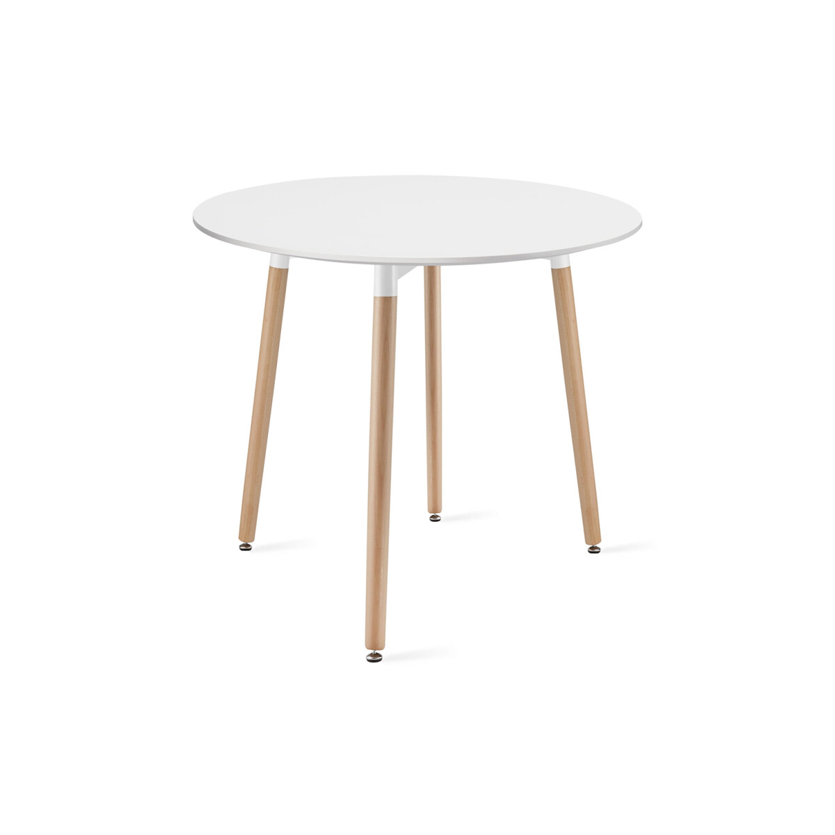 

Stůl KAMI Kulatý 80cm - bílý / přírodní nohy
