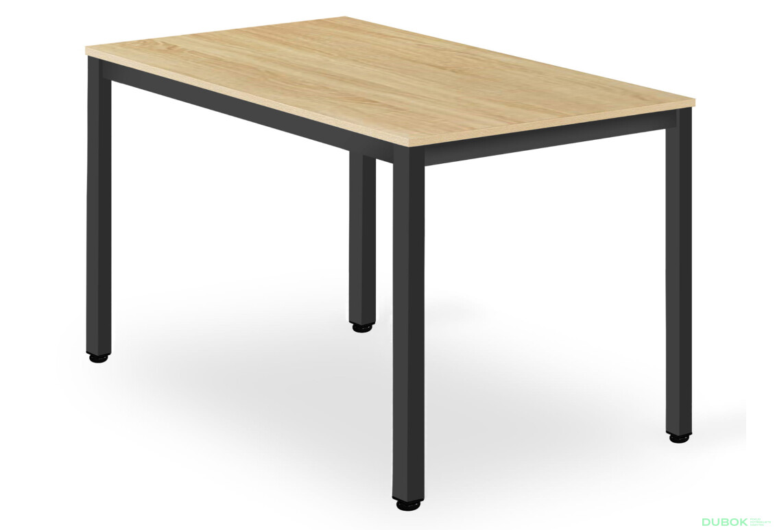 Stůl TESSA 120cm x 60cm - dub / černé nohy