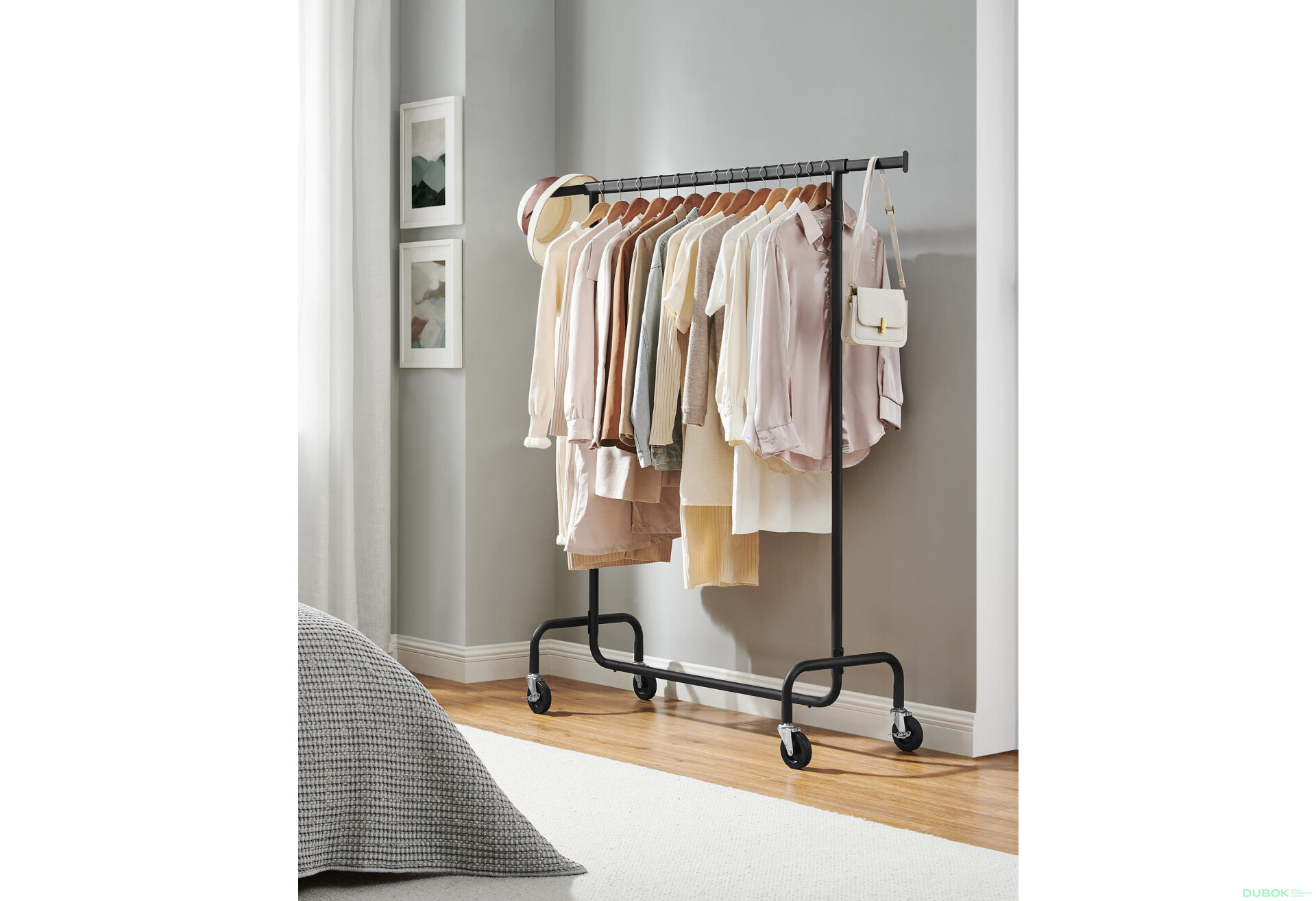 Věšák na oblečení na kolečkách - HSR011B01V1 - Fotografie 3 Fotografie 3 - Věšák na oblečení na kolečkách - HSR011B01V1