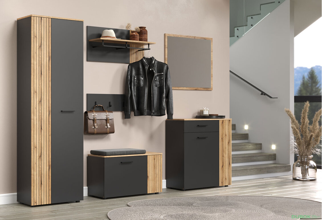 Fotografie 4 - Série do předsíně Esteban grafit / dub evok