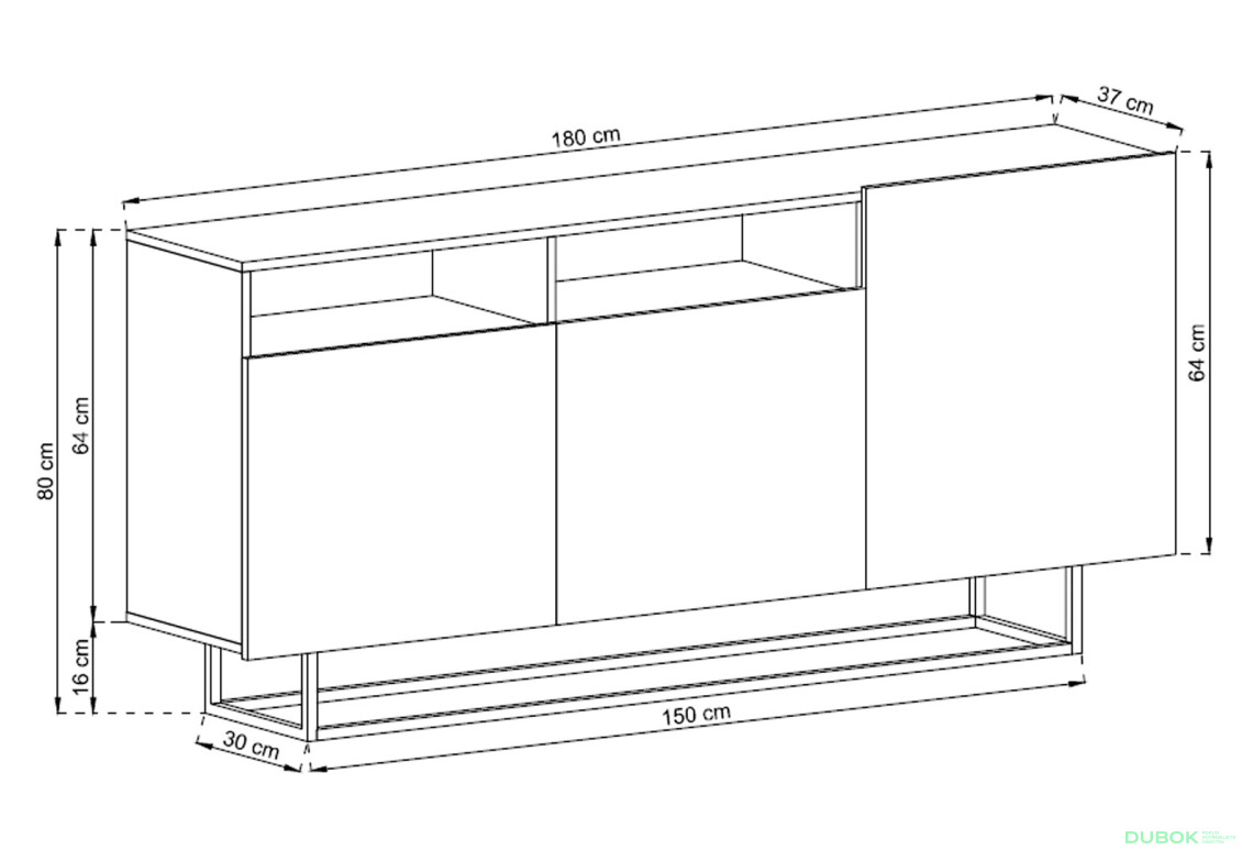 Komoda EK180 grafit Enjoy - Fotografie 2 Fotografie 2 - Komoda EK180 grafit Enjoy