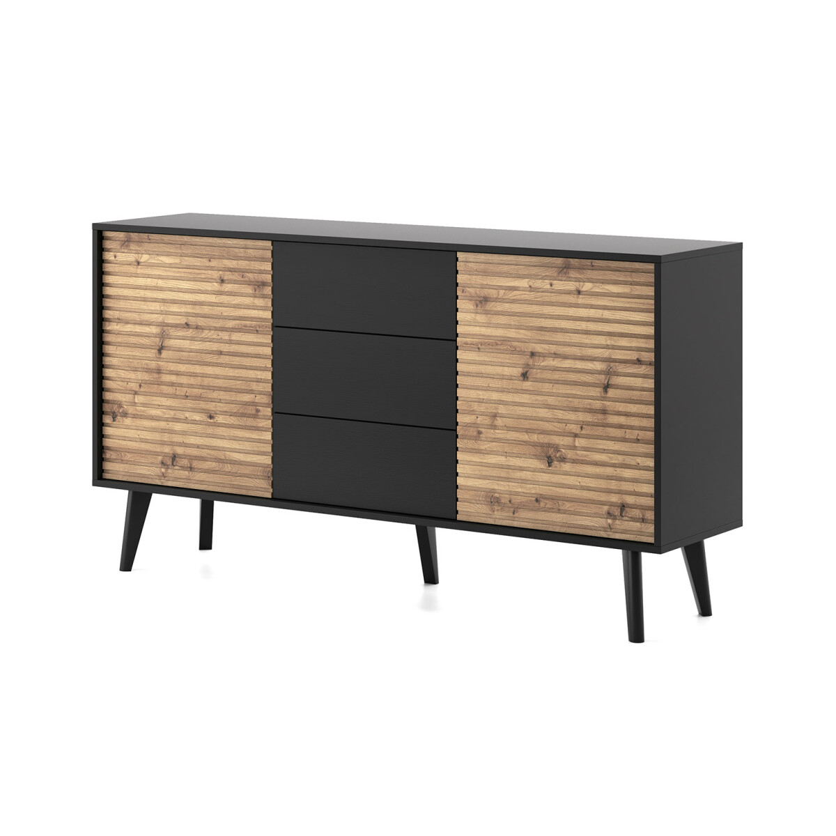 

Komoda KSZ154 dub artisan / černý Willow