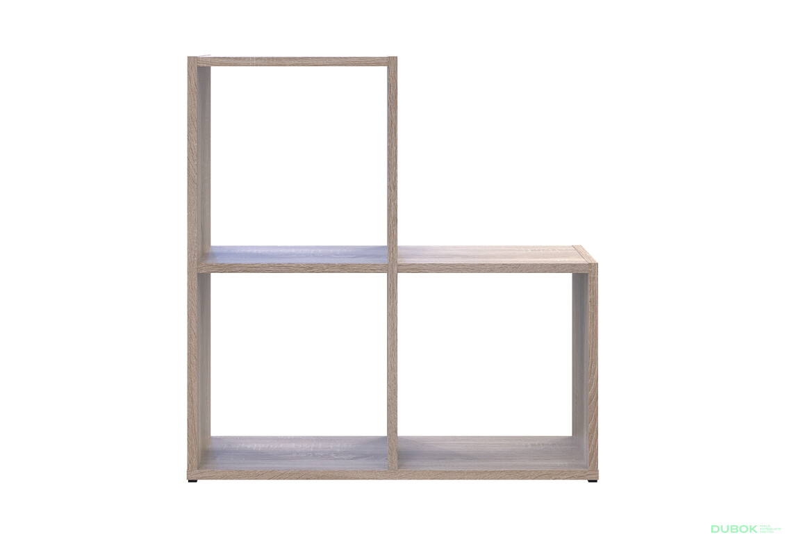 Fotografie 2 - Regál otevřený Step 2х2 69х28.8х71.4 dub sonoma