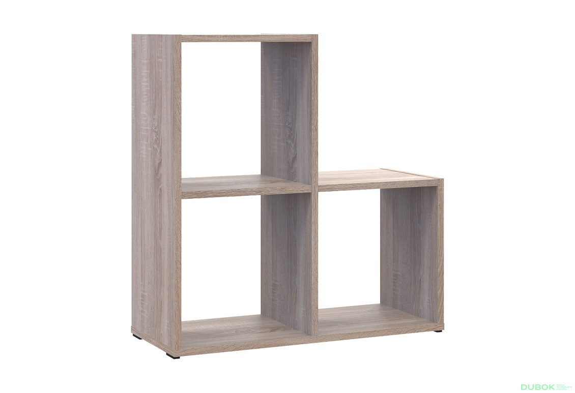 Fotografie 3 - Regál otevřený Step 2х2 69х28.8х71.4 dub sonoma