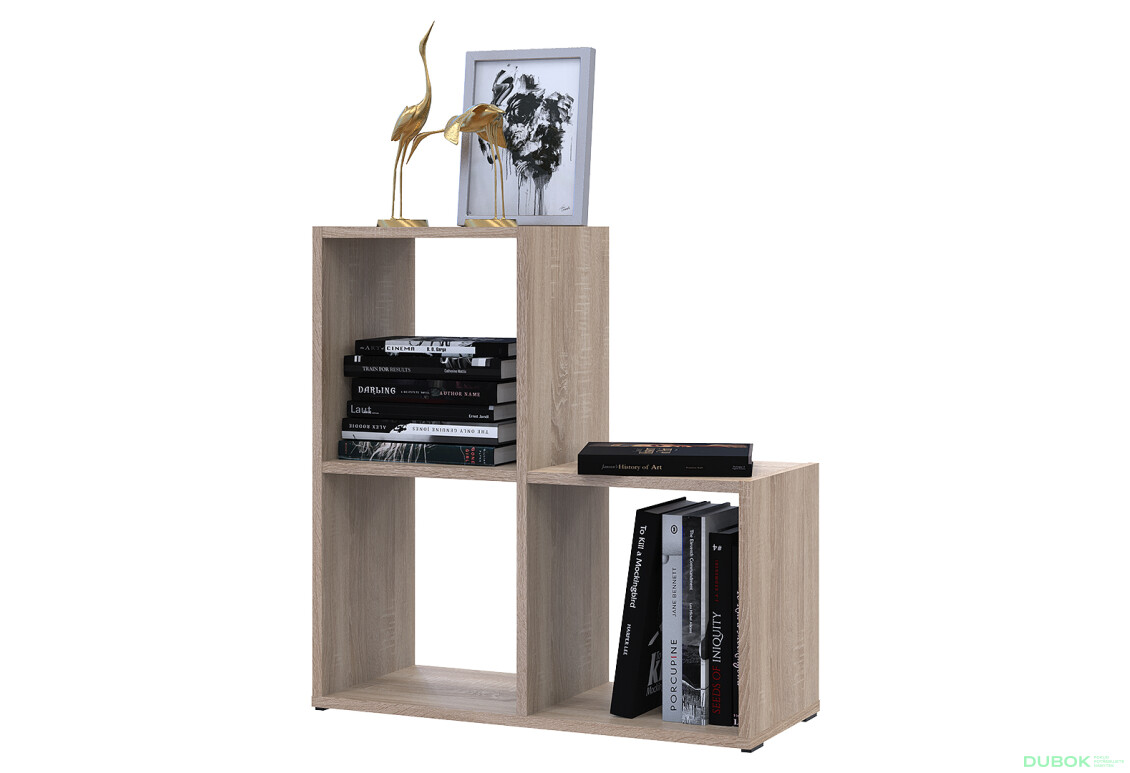Fotografie 4 - Regál otevřený Step 2х2 69х28.8х71.4 dub sonoma
