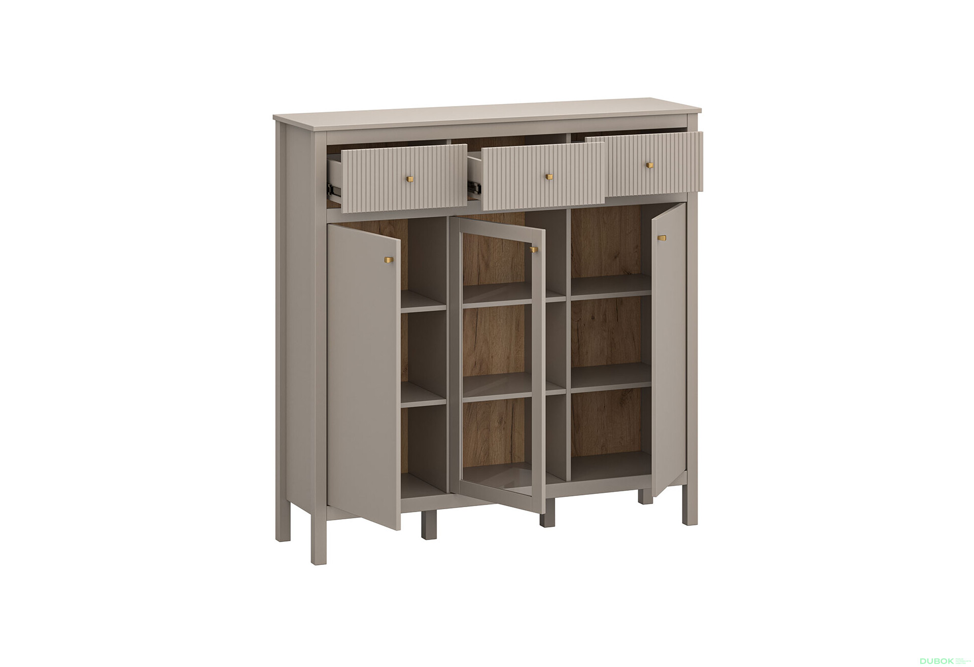 Fotografie 2 - Komoda 2d1w3s (G) taupe Kleo