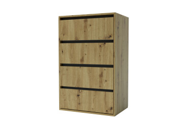 Komoda Idea K 1000/600/4š dub artisan / šedý grafit